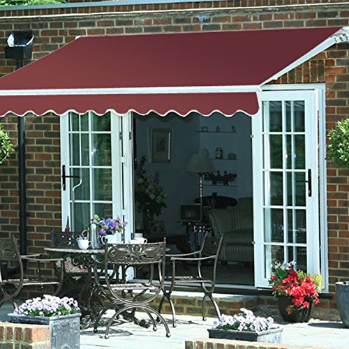 Amazon.co.jp: オーニングテント 電動 2m ワインレッド サンシェード